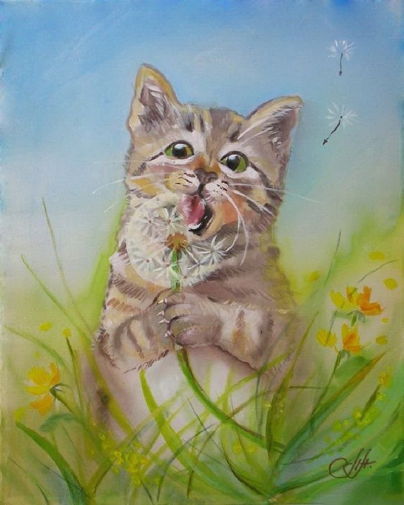 Художник Аннет Логинова одуванчики