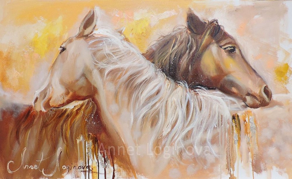 Лошадь в пастельных тонах