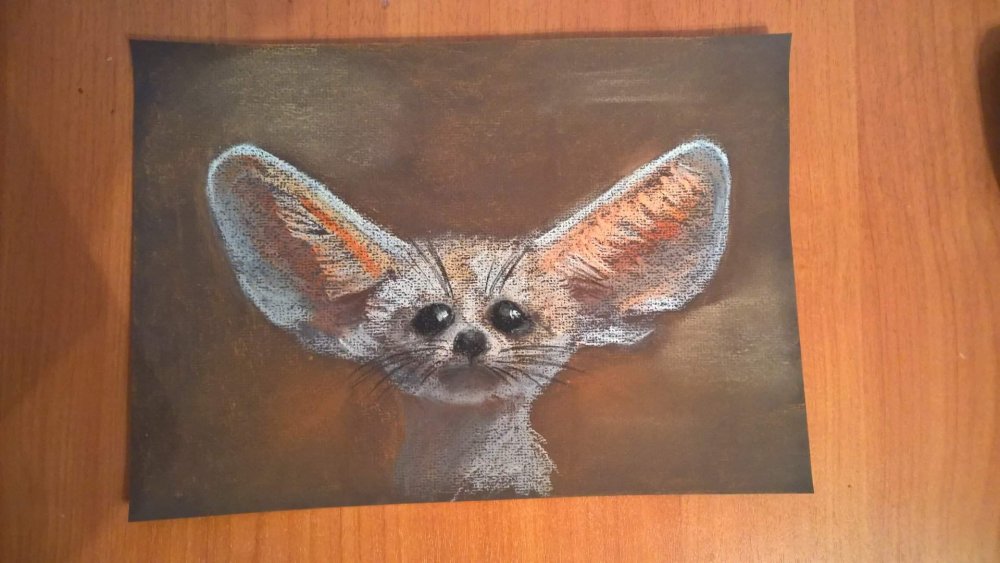 Животные пастелью для детей