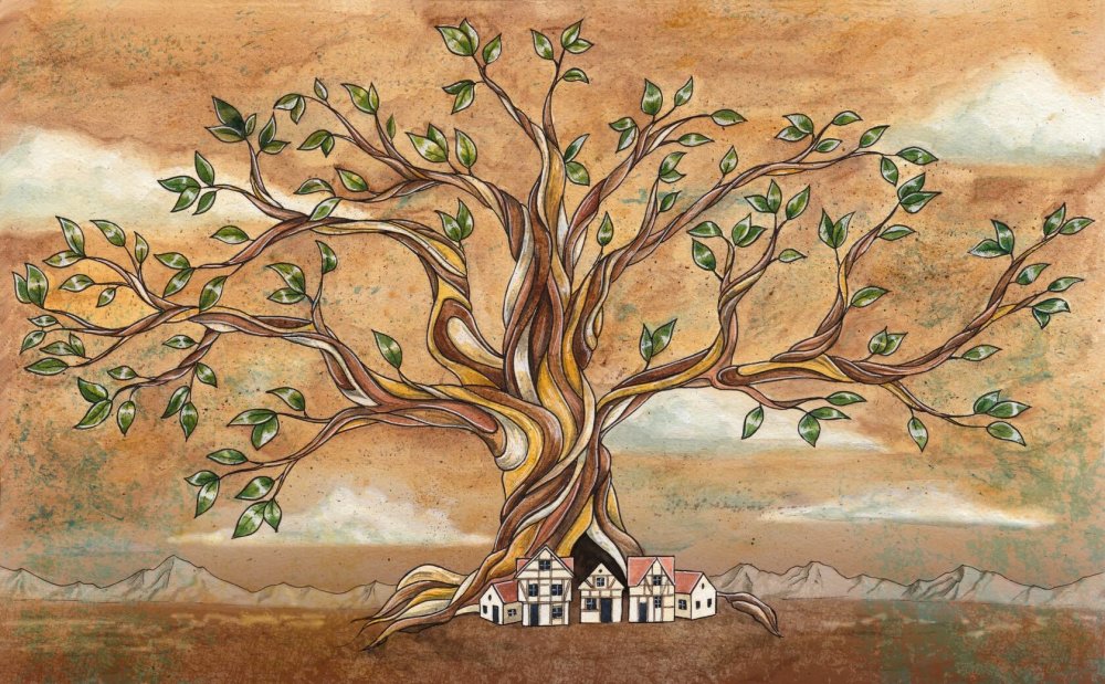 Фон для родословной Этнический стиль