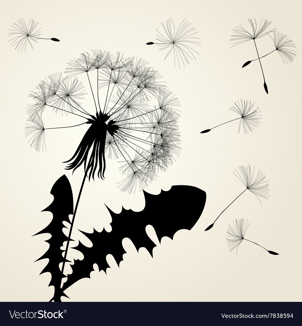 Стилизованный лист одуванчика