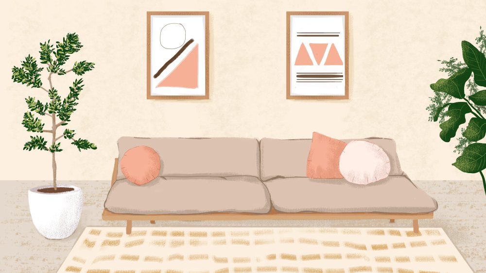 Мультяшный диван в комнате