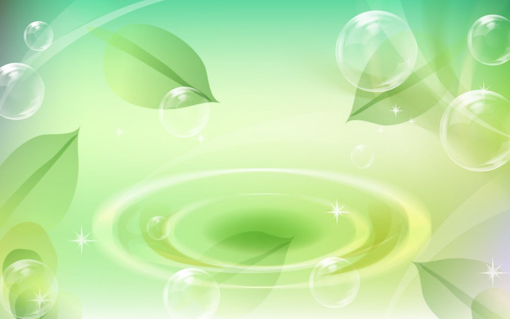 Зеленый фон с пузырьками