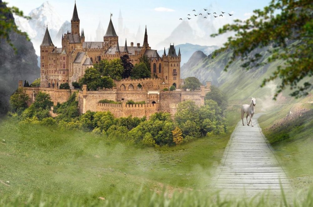 Старинный замок внутри