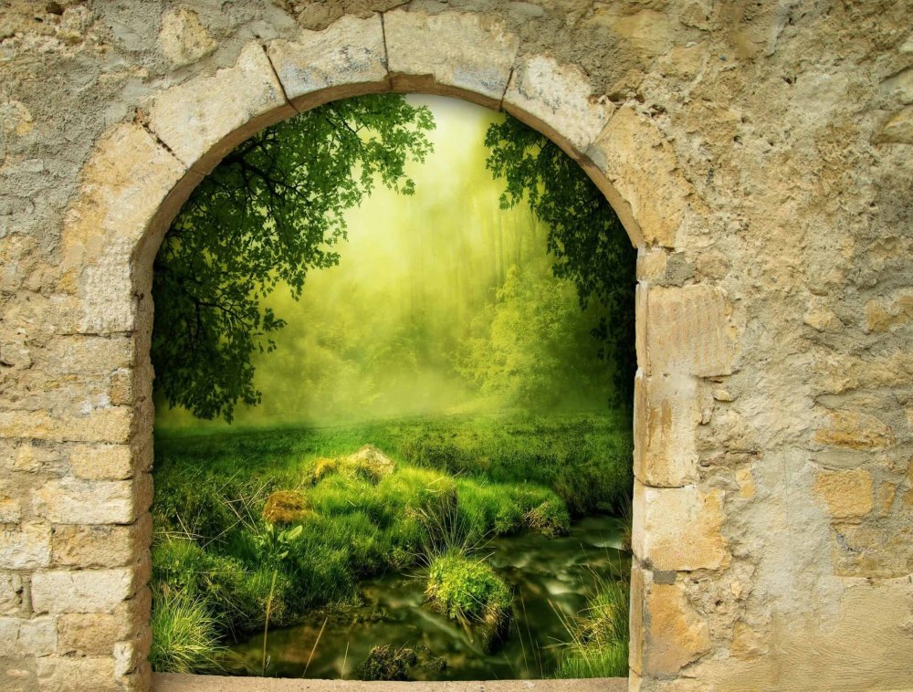 Средневековый замок фон