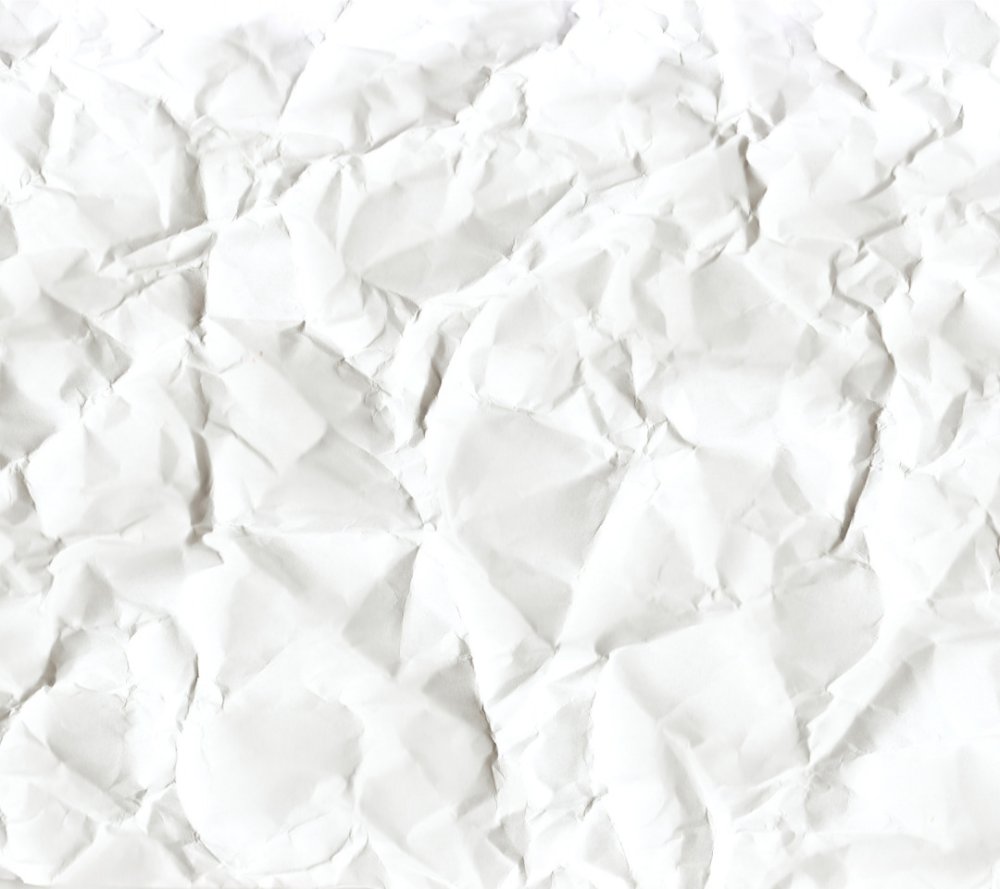 Белая мятая бумага