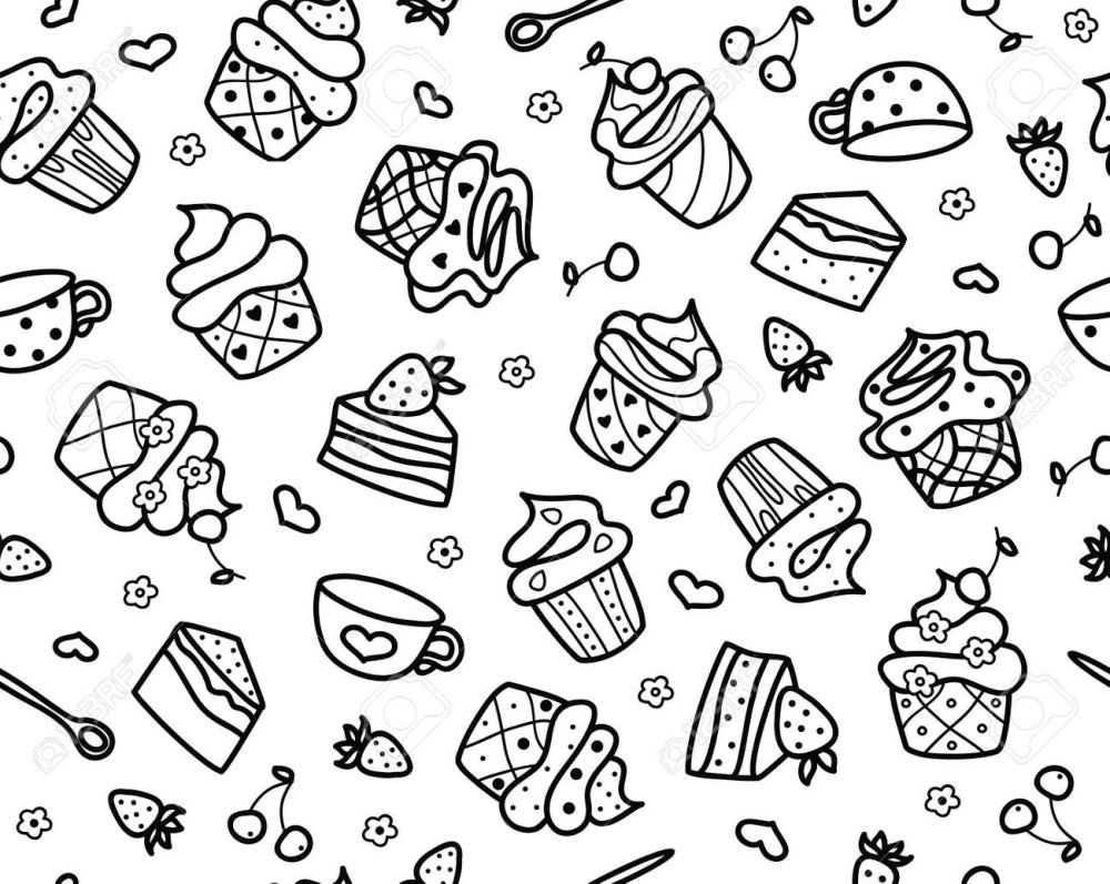 Сладости бесшовный узор