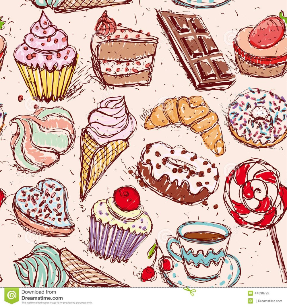 Сладости на темном фоне