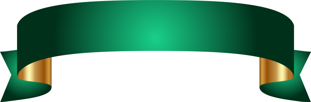 Лента зеленая с золотом