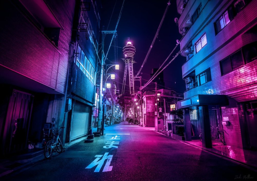 Улицы Найт Сити киберпанк