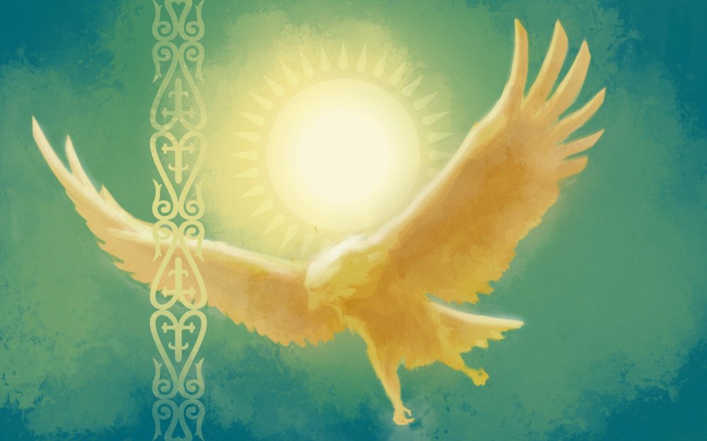 Орёл на флаге Казахстана