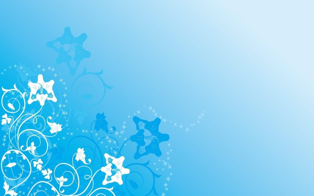 Голубой фон с узорами