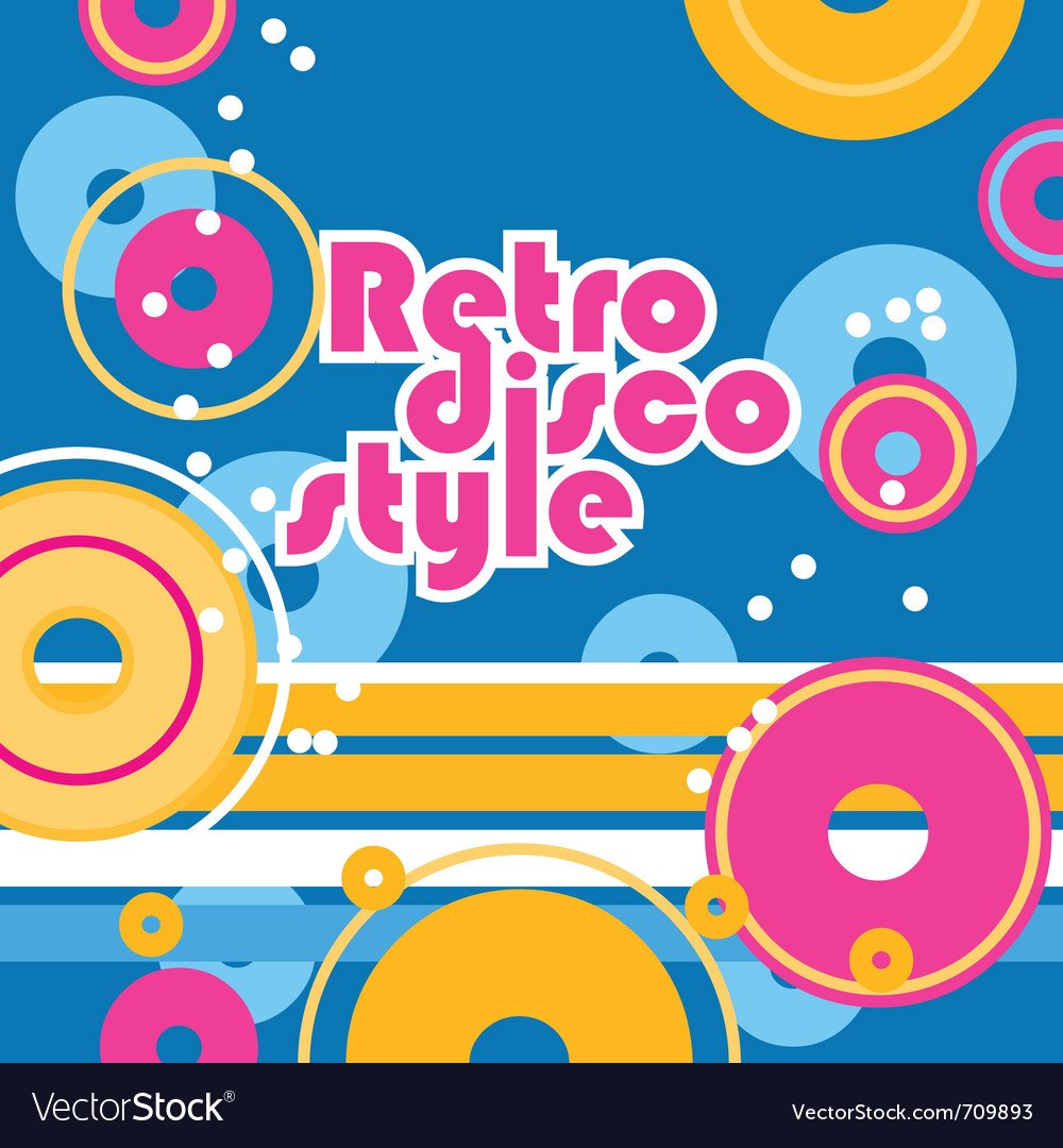 Ретро диско фон стиль