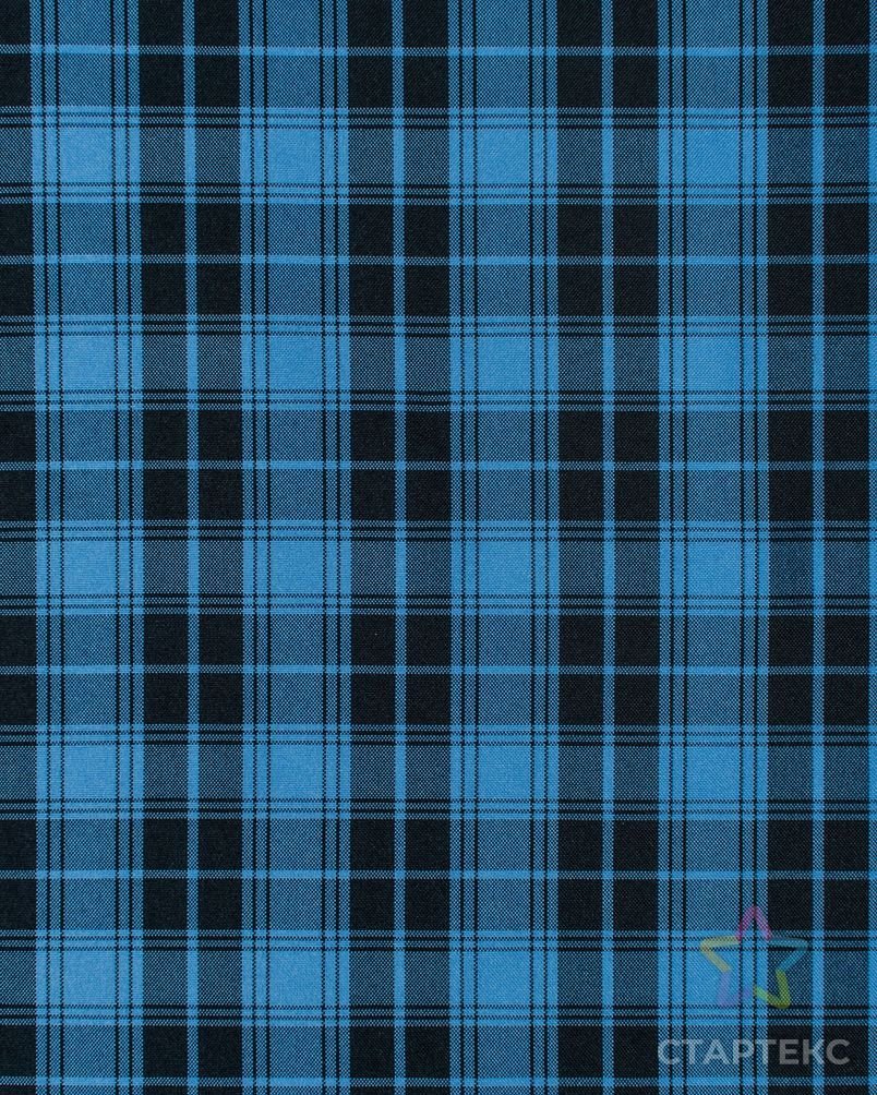 Ткань в клетку голубая