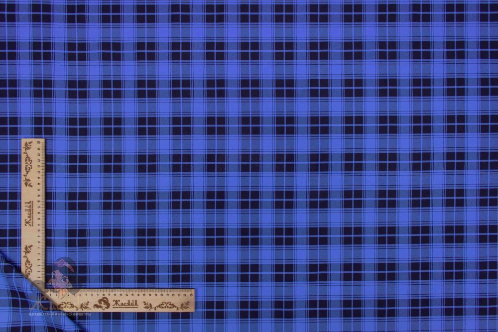 Шотландская клетка синяя