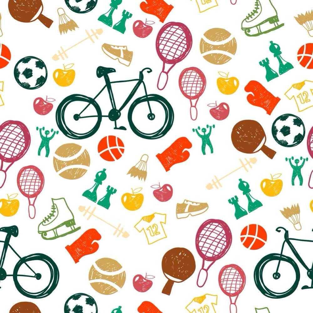 Спортивный инвентарь паттерн