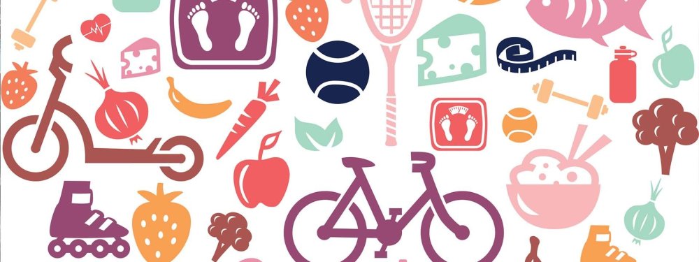 ЗОЖ на белом фоне