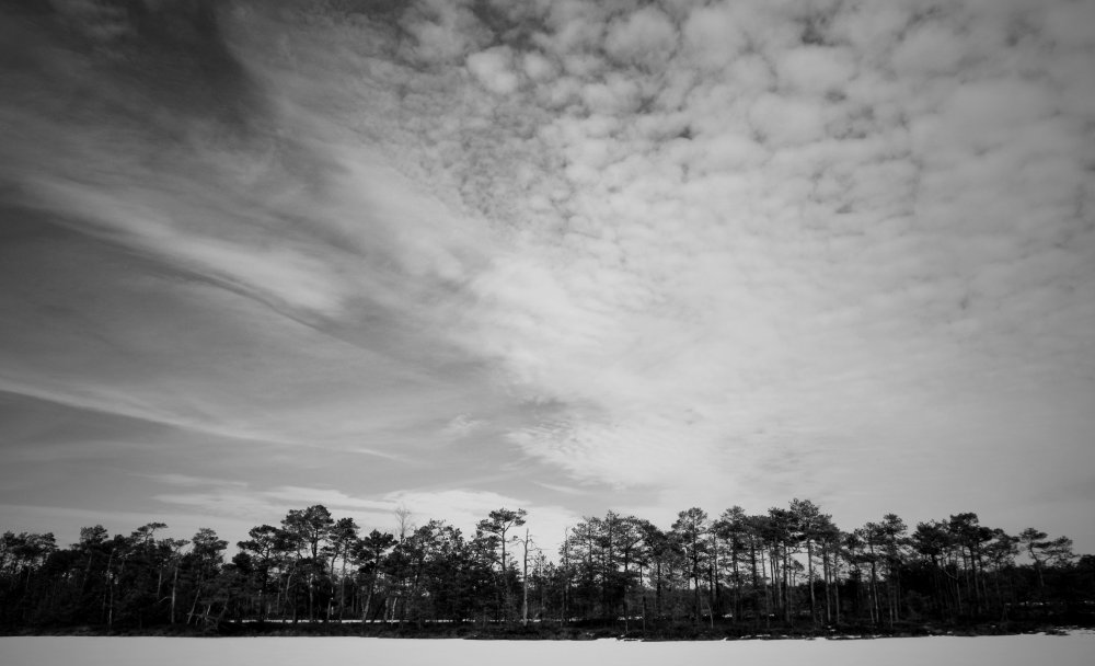 Картинки природа черно белые облака