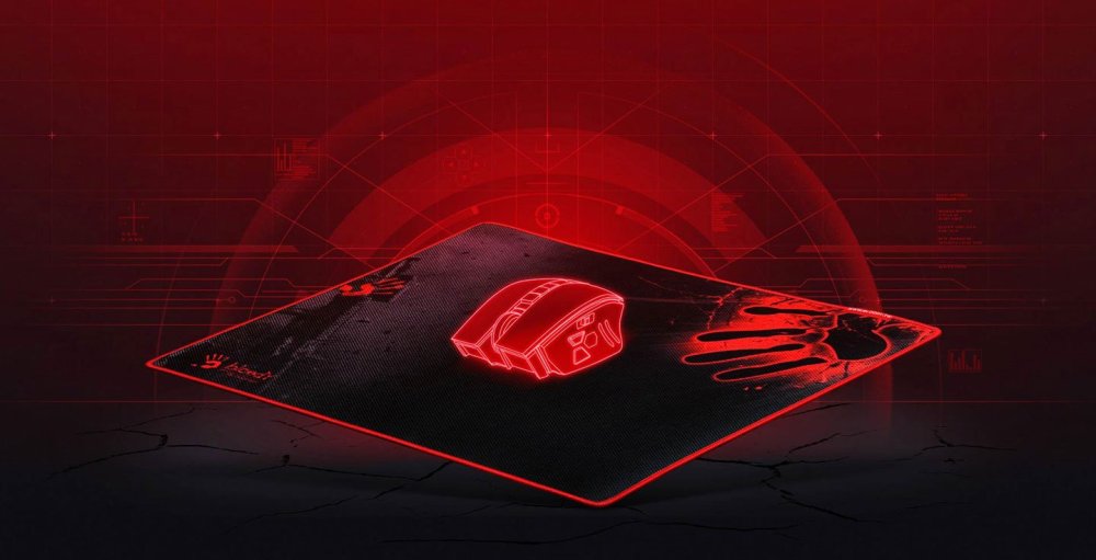 Блади красный неон