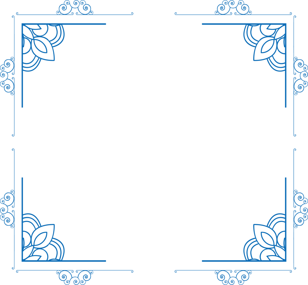 Рамка орнамент голубой