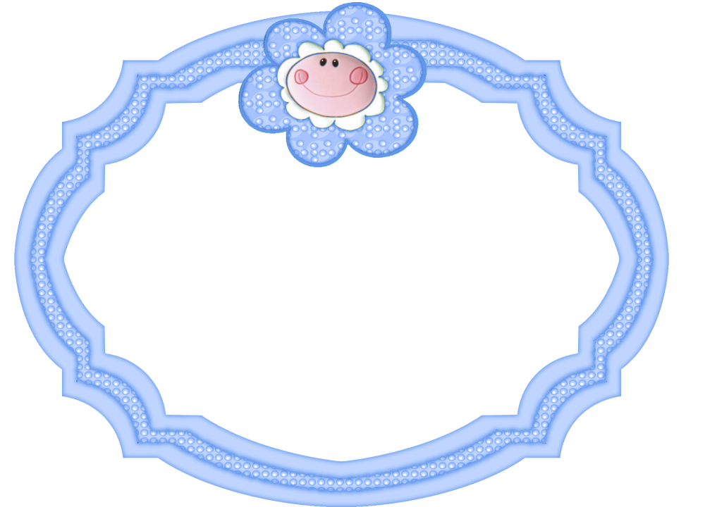 Рамки круглые голубые для малыша