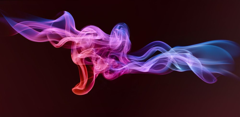 Дым неон на черном фоне