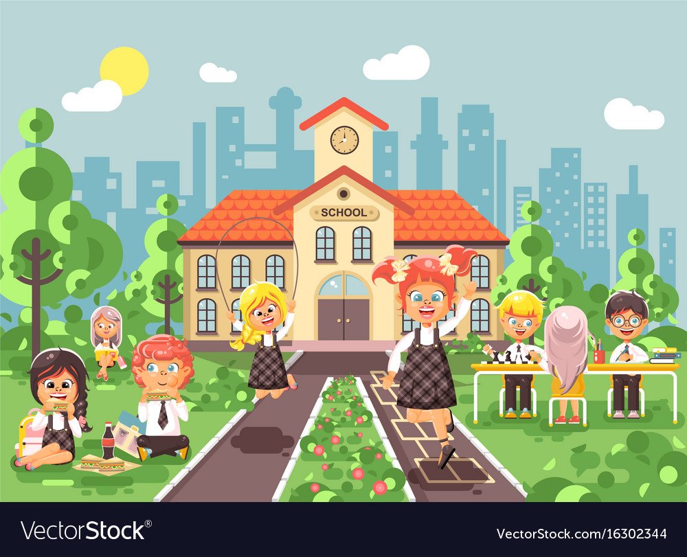 Гача лайф фон школа улица