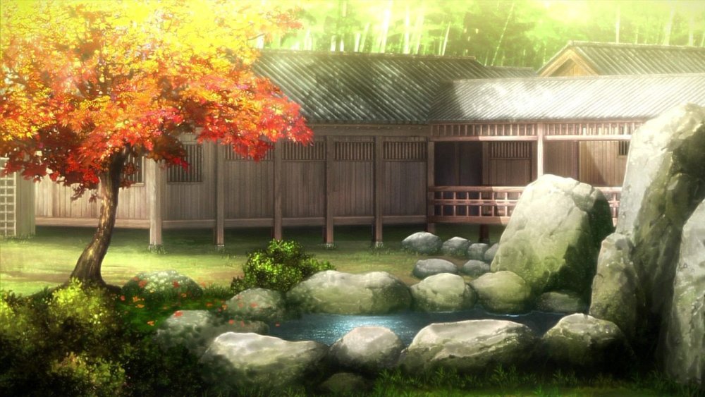 Мультяшный двор в городе