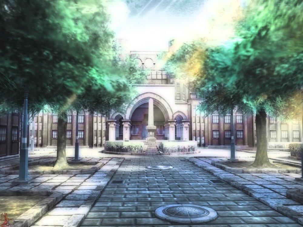 Двор школы гача лайф