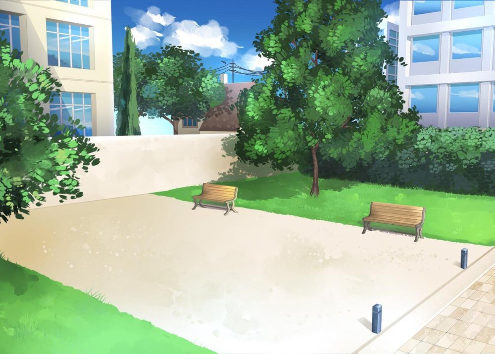 Школа в Японии здание с сакурой