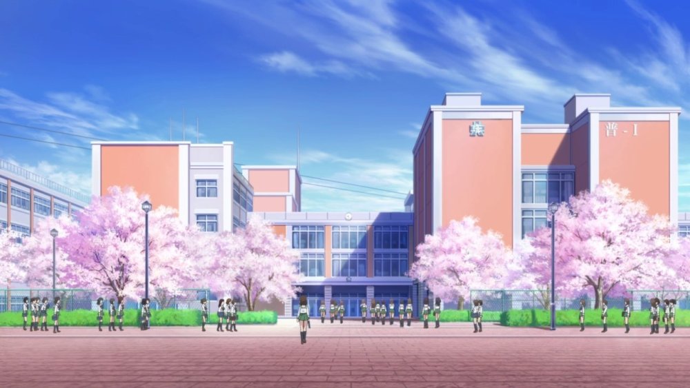 Гача лайф фон школа улица