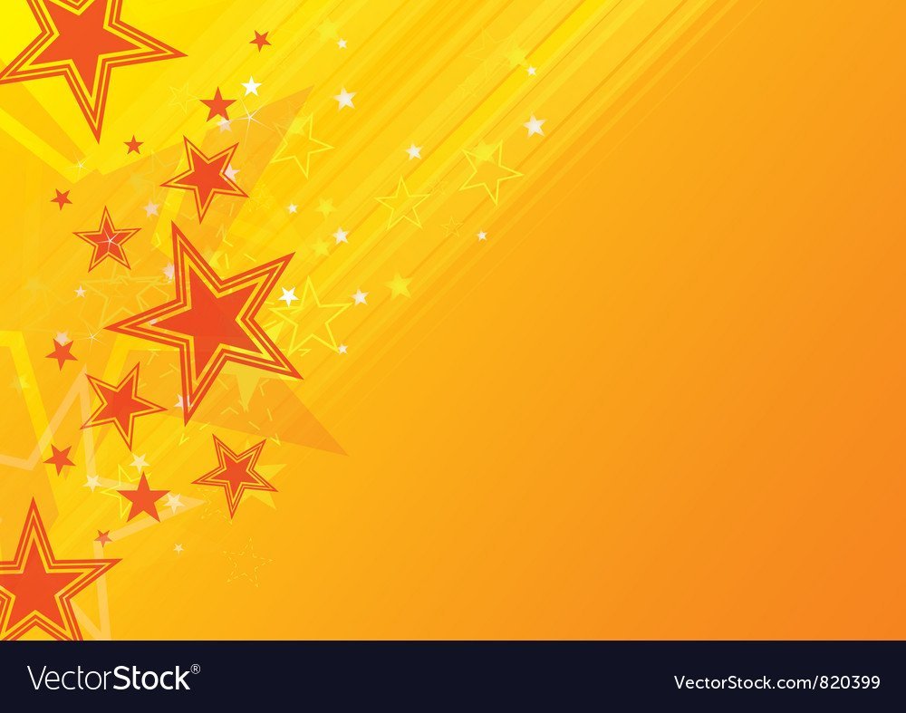 Желто-оранжевый фон со звездами