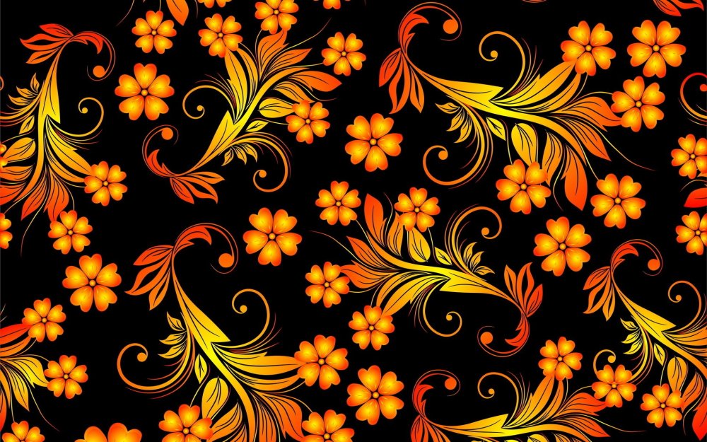 Элементы хохломской росписи вектор