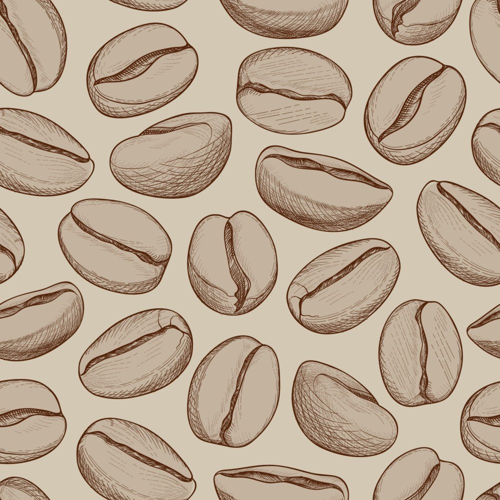 Зерна кофе скетч