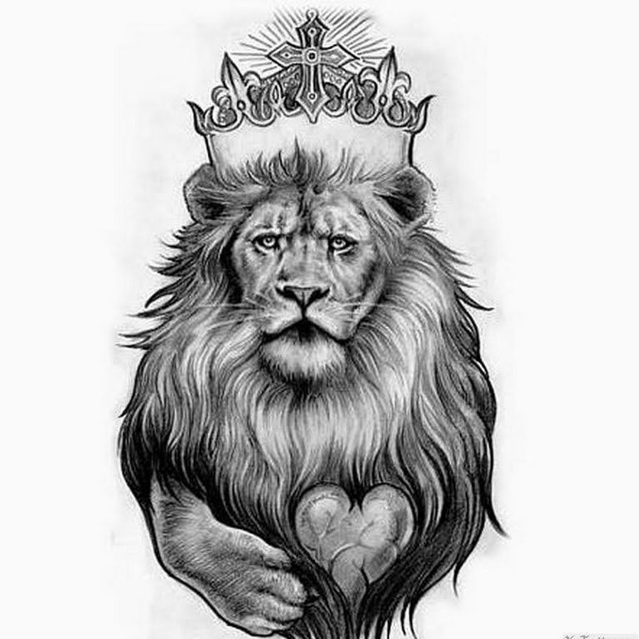 Лев тату эскиз