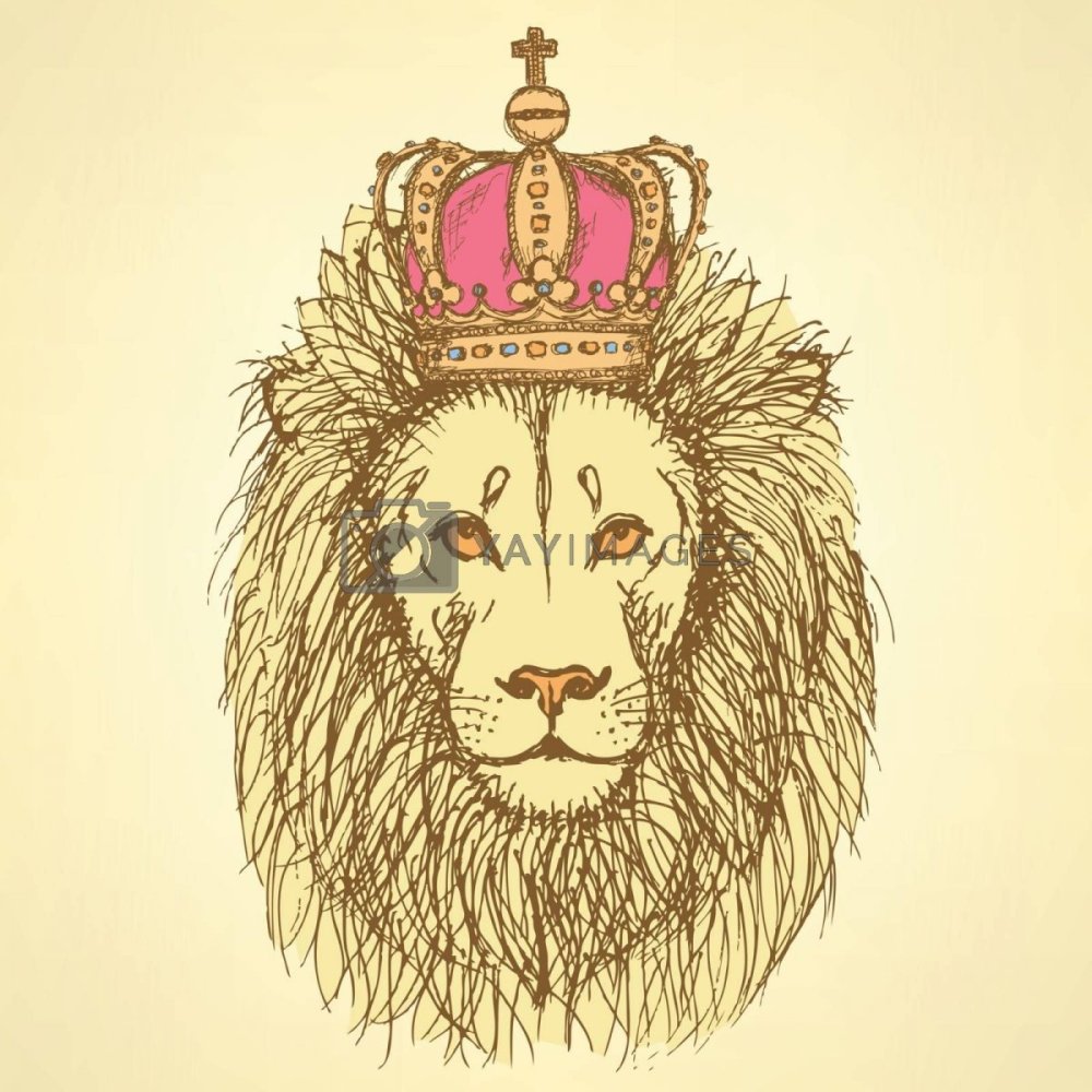 Картинка Лев с короной