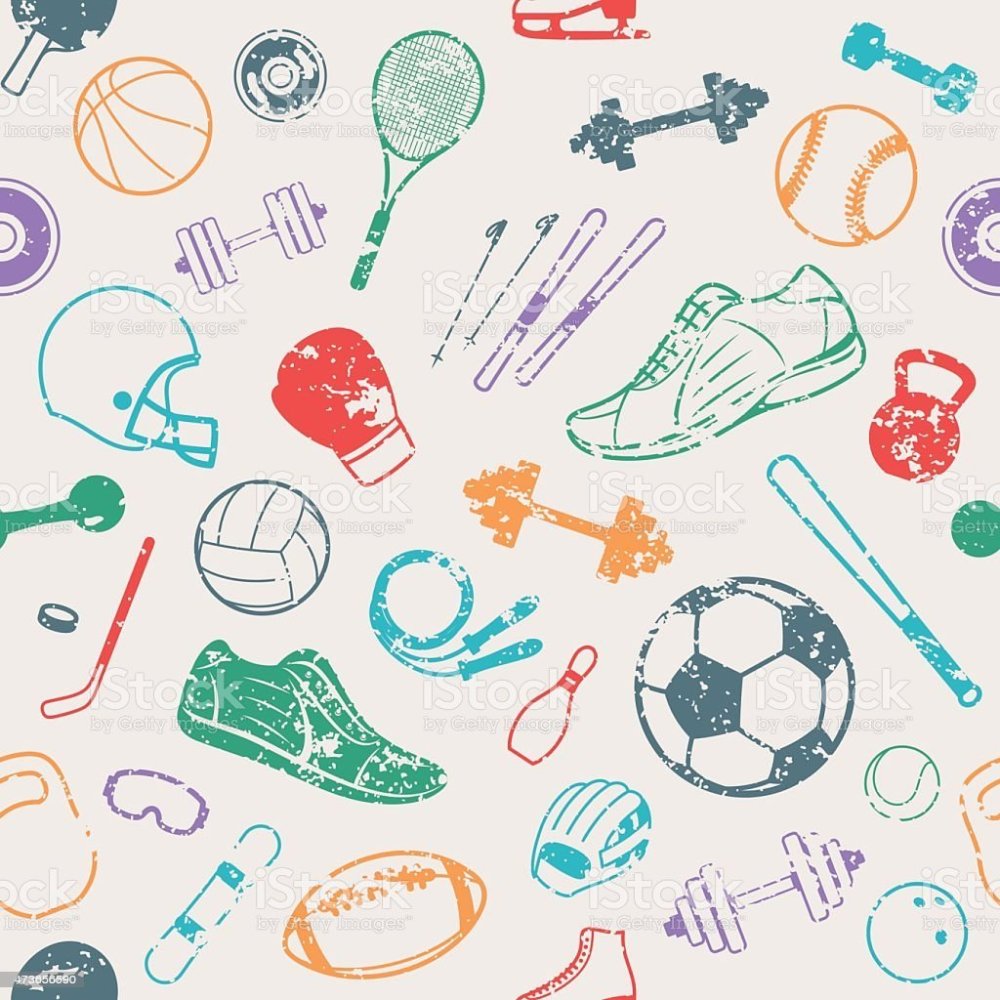 Спортивный инвентарь паттерн
