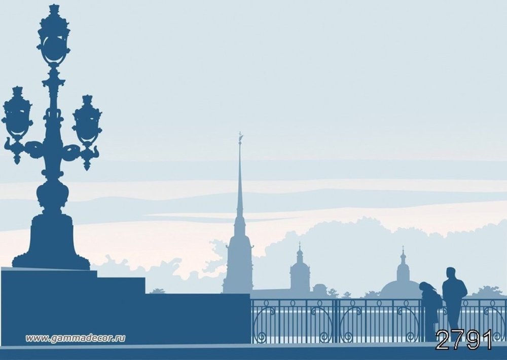 Силуэты достопримечательностей Санкт-Петербурга