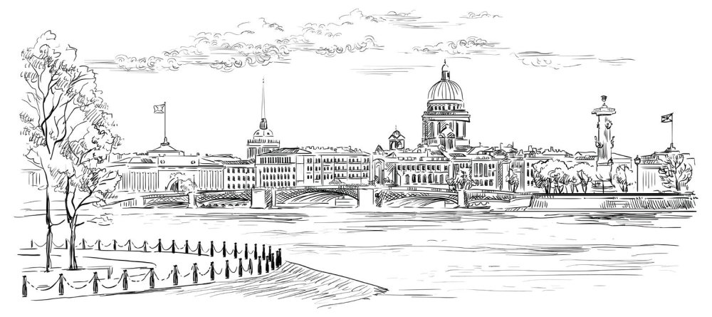 Силуэт Васильевского острова