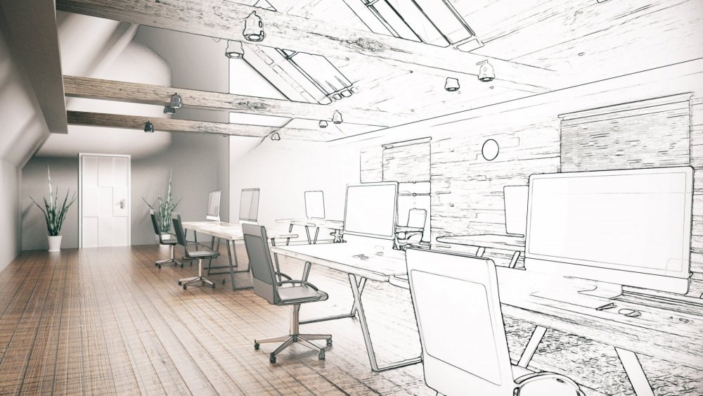 Эскизы интерьера офисов