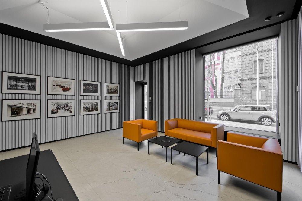 Серые стены в офисе