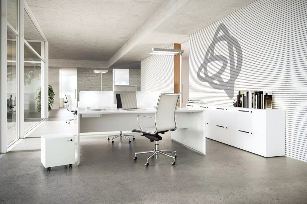 Белый интерьер офис