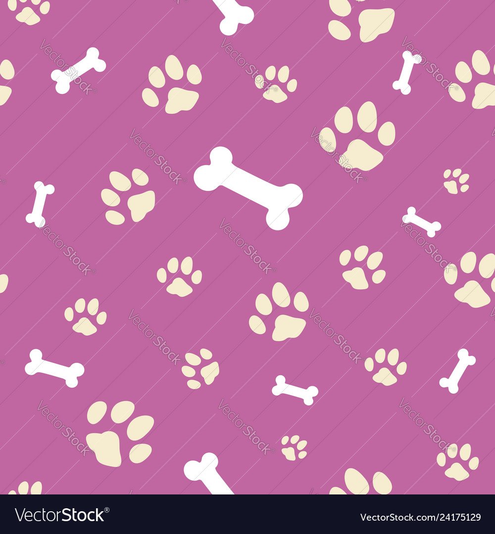 Розовый фон с лапками кошки