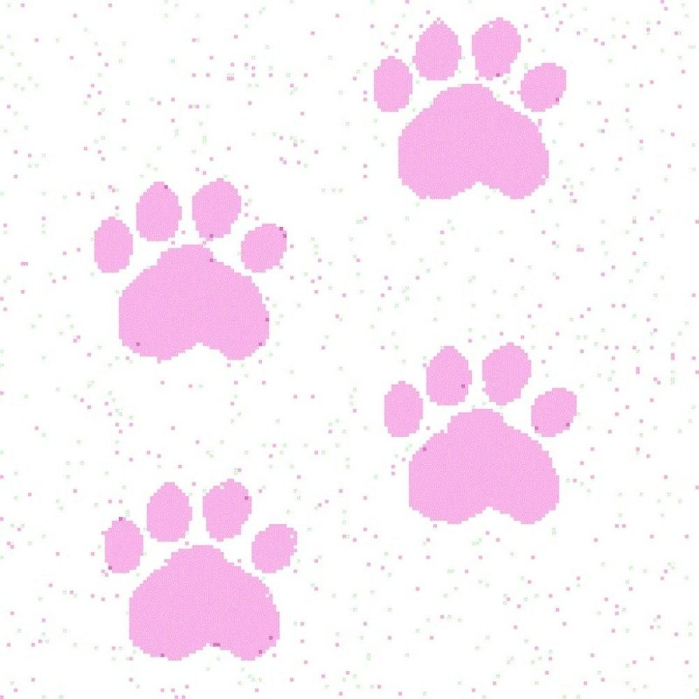 Розовый фон с лапками