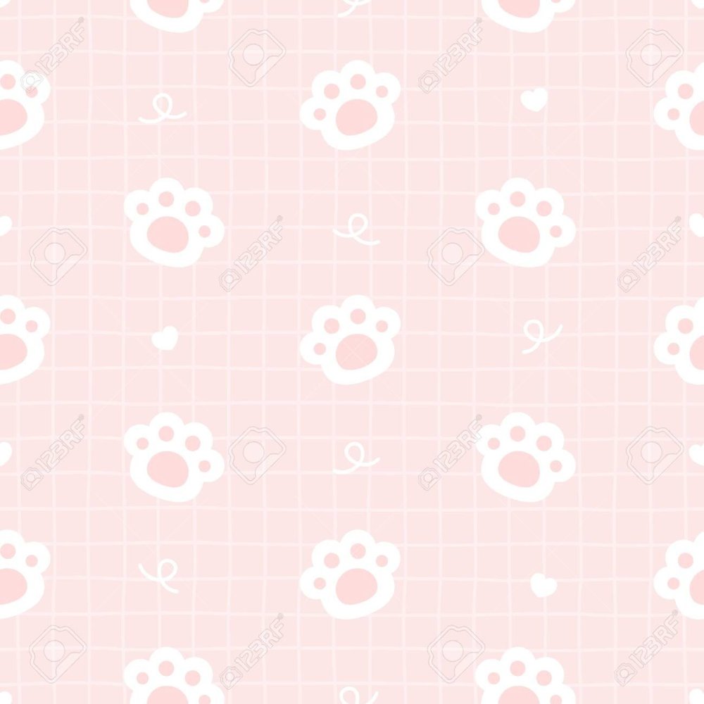 Розовый фон с лапками