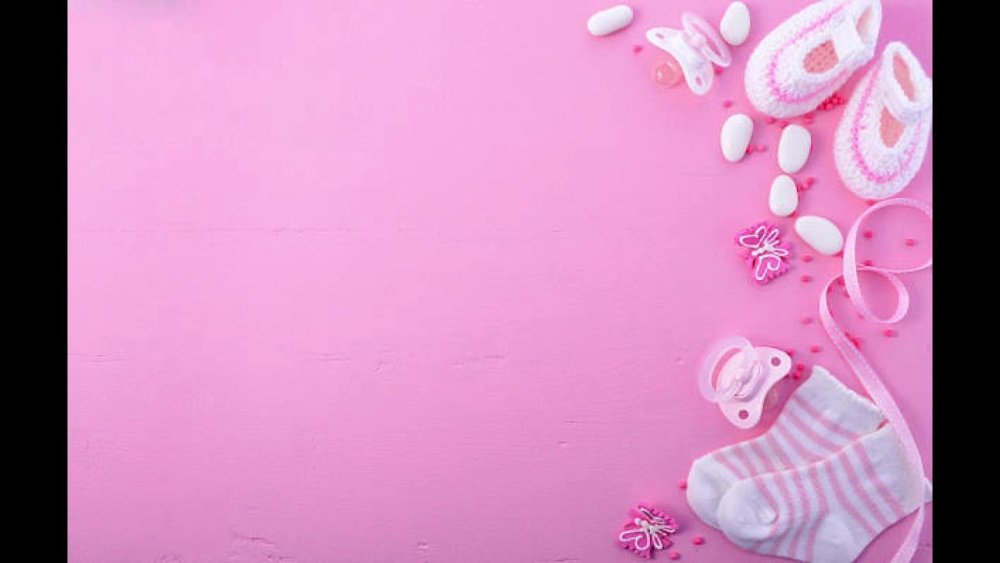 Розовый фон детский для новорожденных