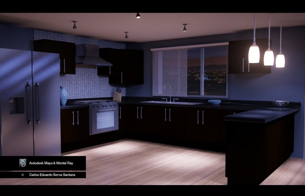 Темная комната кухня