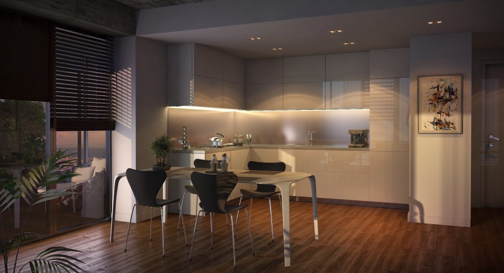 Аниме квартира кухня