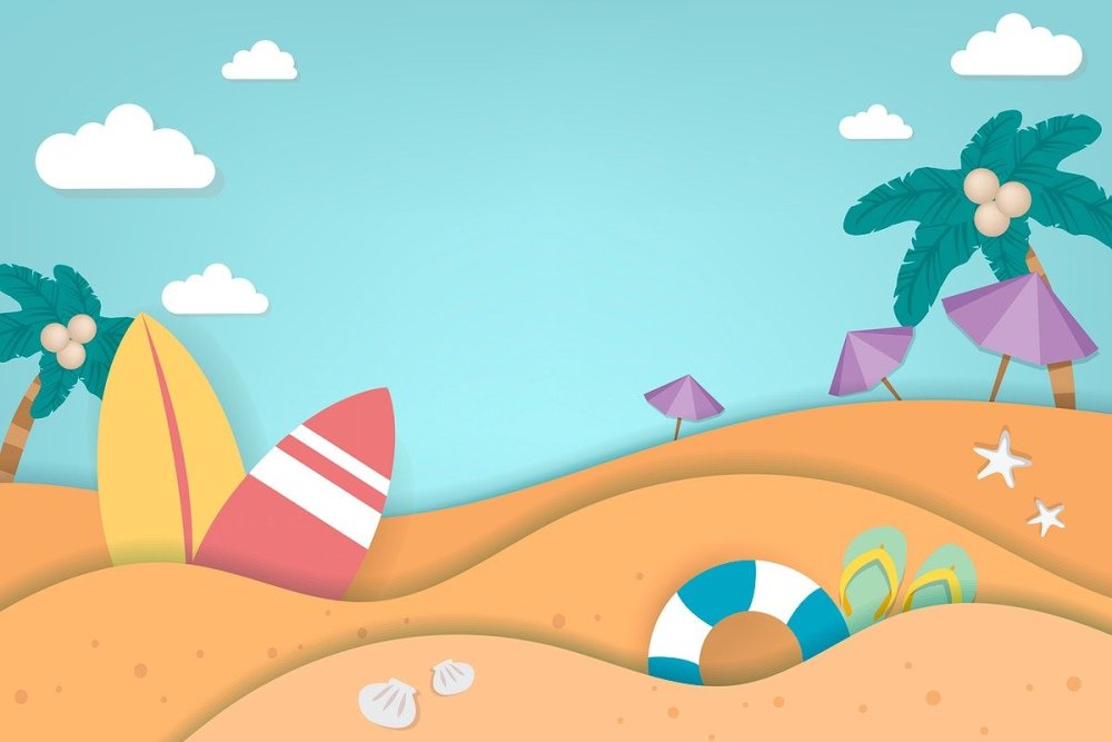 Фон летний отдых детский Минимализм
