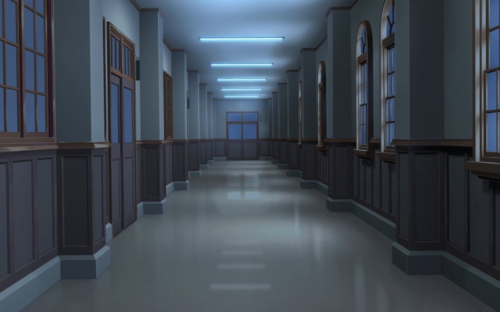 Школьный коридор шкафчики